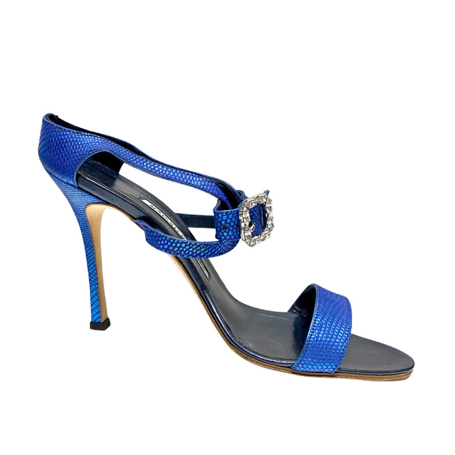 2010s Manolo Blahnik crystal-embellished stiletto sandals