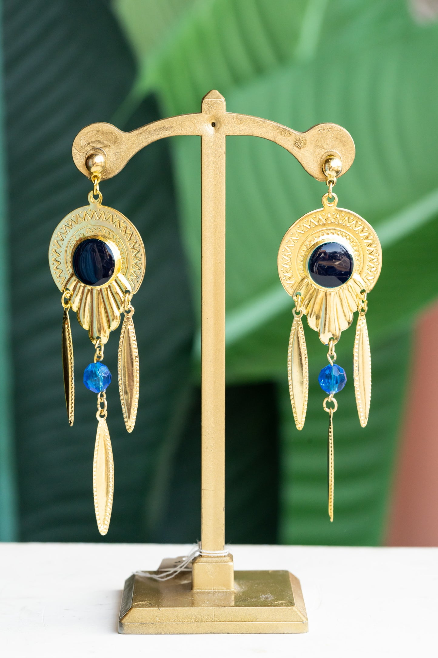 1980s Egyptian revival earrings